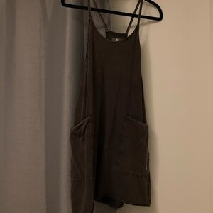 Dark Gray Free People shorts jumpsuit